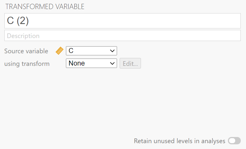 Transformed Variable Panel